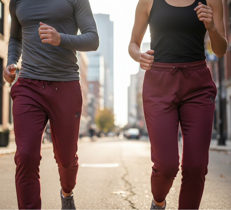 unisex joggers, maroon color joggers