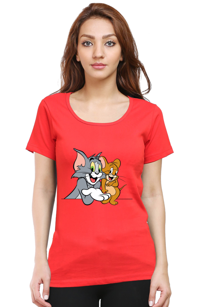 Tom & Jerry Hilarity Printed Half Sleeve T-Shirt