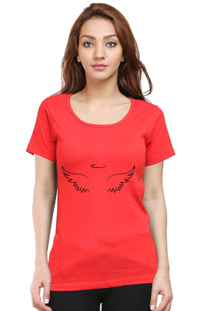 Celestial Wings Half Sleeve Printed T-shirt