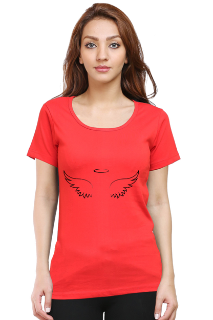 Celestial Wings Half Sleeve Printed T-shirt