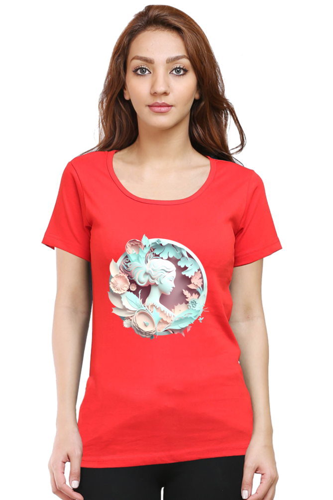 Feminine Allure Half Sleeve Printed T-Shirt