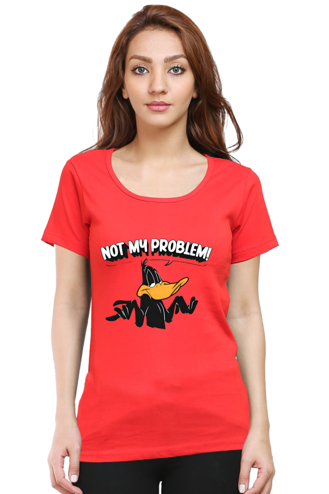 Not My Problem DuckTale Printed Half Sleeve T-Shirt