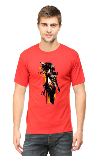 Lady Paint Art Printed T-Shirt