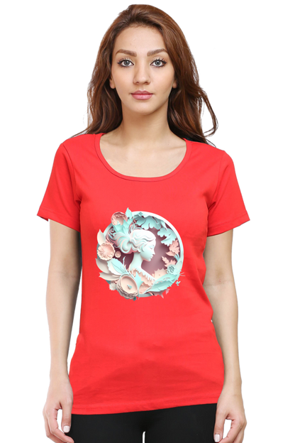 Feminine Allure Half Sleeve Printed T-Shirt