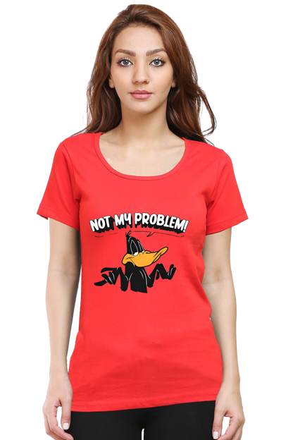 Not My Problem DuckTale Printed Half Sleeve T-Shirt