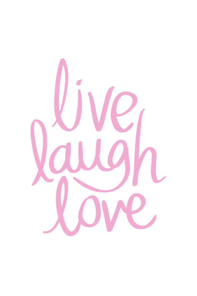 Live Laugh Love Quote Printed T-Shirt