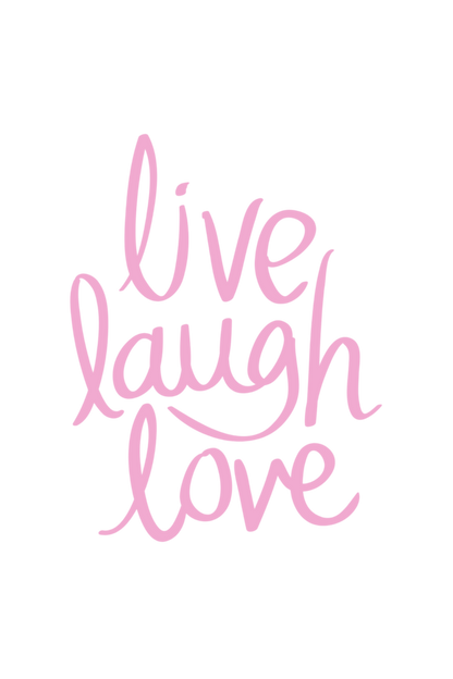 Live Laugh Love Quote Printed T-Shirt