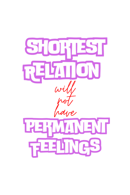 Relation Feeling Quote Printed Unisexual Hoodie Sweatshirt