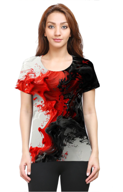 Enchanted Colors Art Printed Half Sleeve T-Shirt