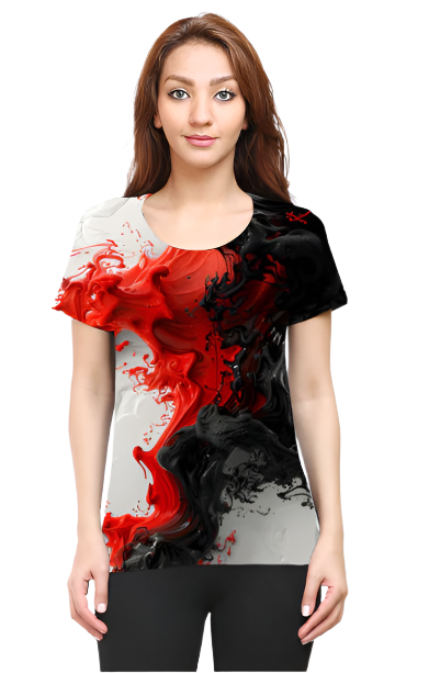 Enchanted Colors Art Printed Half Sleeve T-Shirt