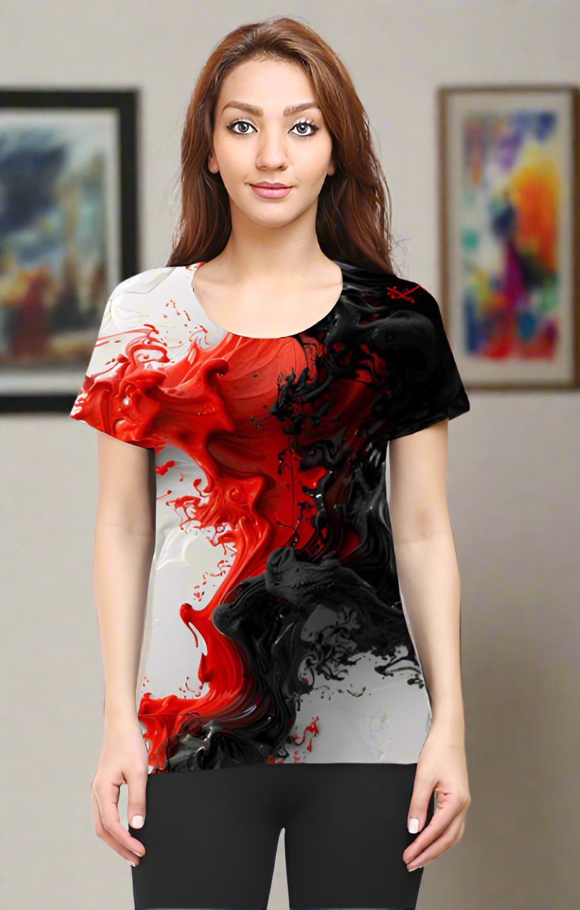 Enchanted Colors Art Printed Half Sleeve T-Shirt