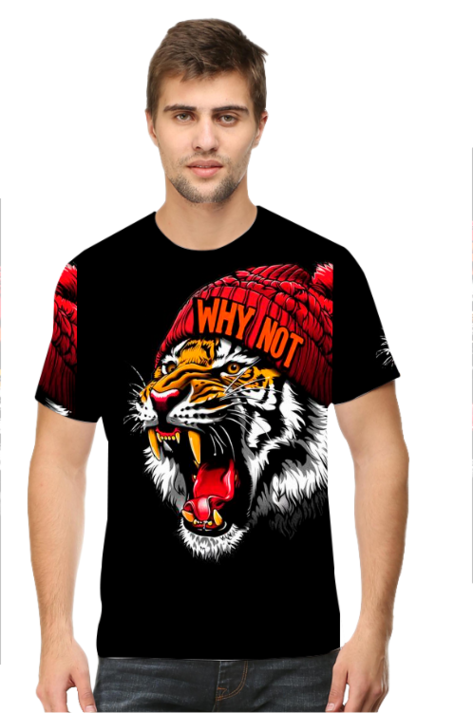 Why Not Tiger Design Printed T-Shirt