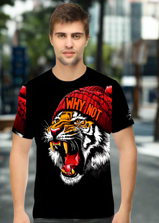 Why Not Tiger Design Printed T-Shirt