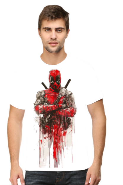 Bold Deadpool Design Printed T-shirt