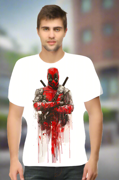 Bold Deadpool Design Printed T-shirt