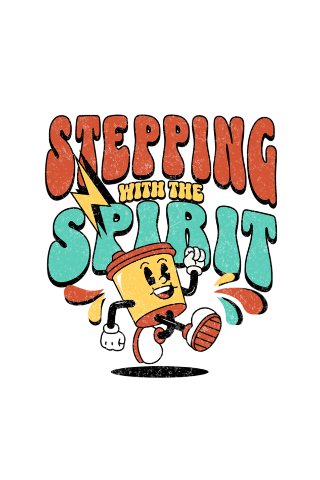 Stepping with Spirit Quote Printed Sweatshirt