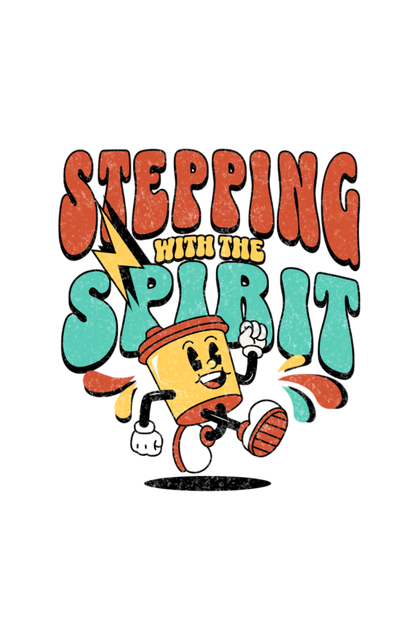 Stepping with Spirit Quote Printed Sweatshirt