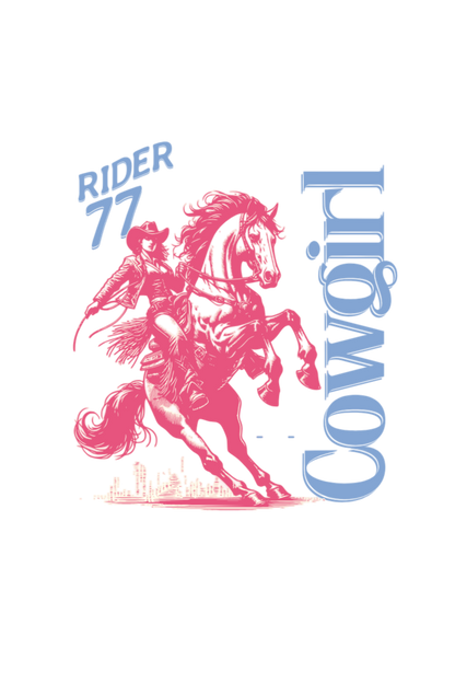 Cowgirl Rider Art Printed Sweatshirt