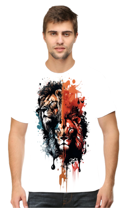 Lion Pride Art Printed T-Shirt