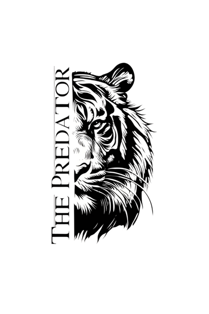 Tiger Illustration Art Printed Plus Size T-Shirt