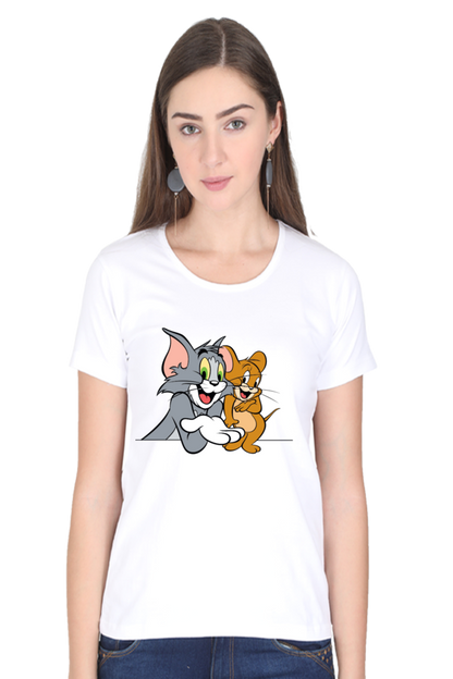 Tom & Jerry Hilarity Printed Half Sleeve T-Shirt