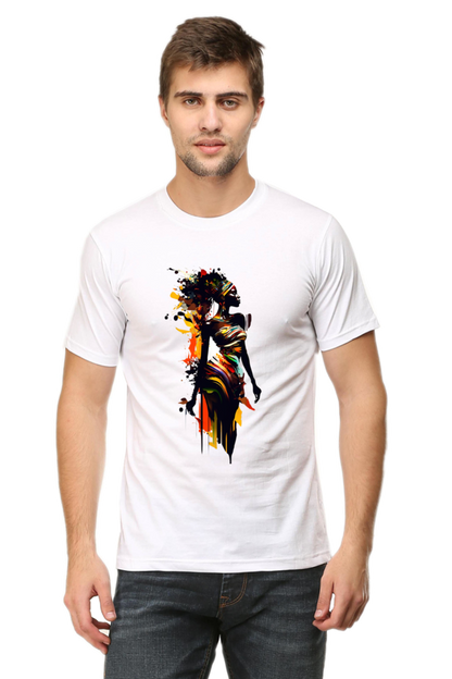 Lady Paint Art Printed T-Shirt