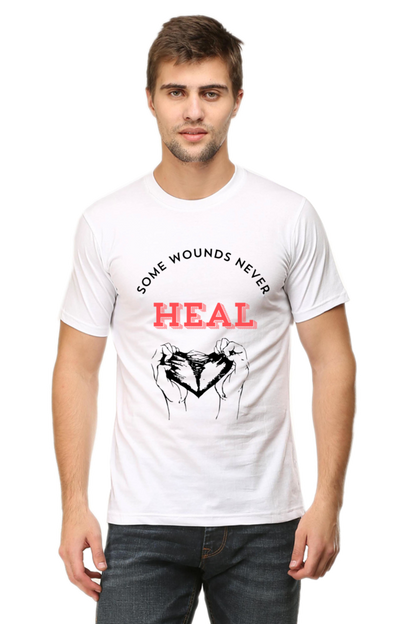 Wound Never Heal Quote Printed T-Shirt