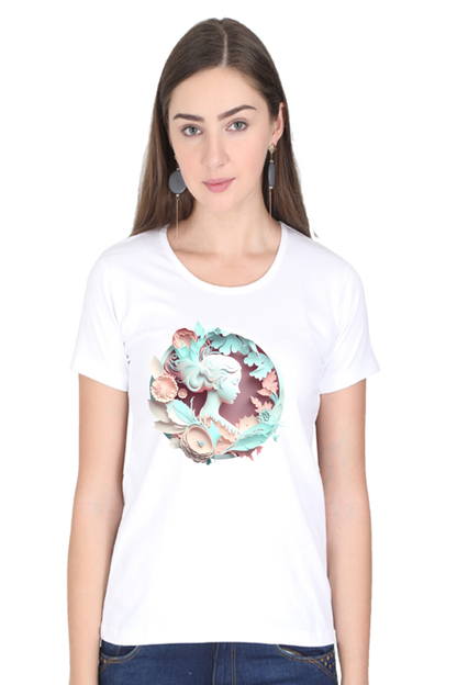 Feminine Allure Half Sleeve Printed T-Shirt