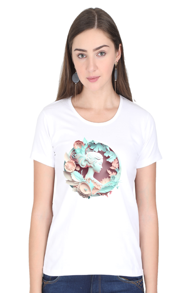 Feminine Allure Half Sleeve Printed T-Shirt