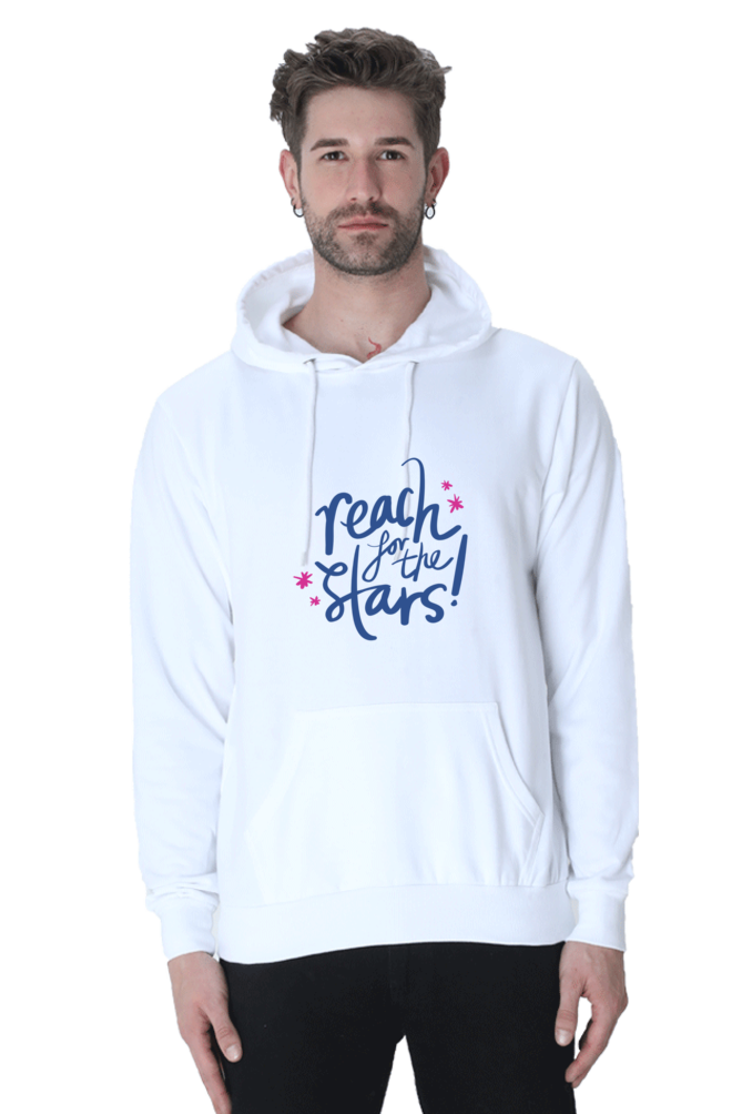 Reach Stars Printed Unisexual Hoodie Sweatshirt