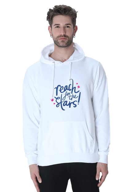 Reach Stars Printed Unisexual Hoodie Sweatshirt