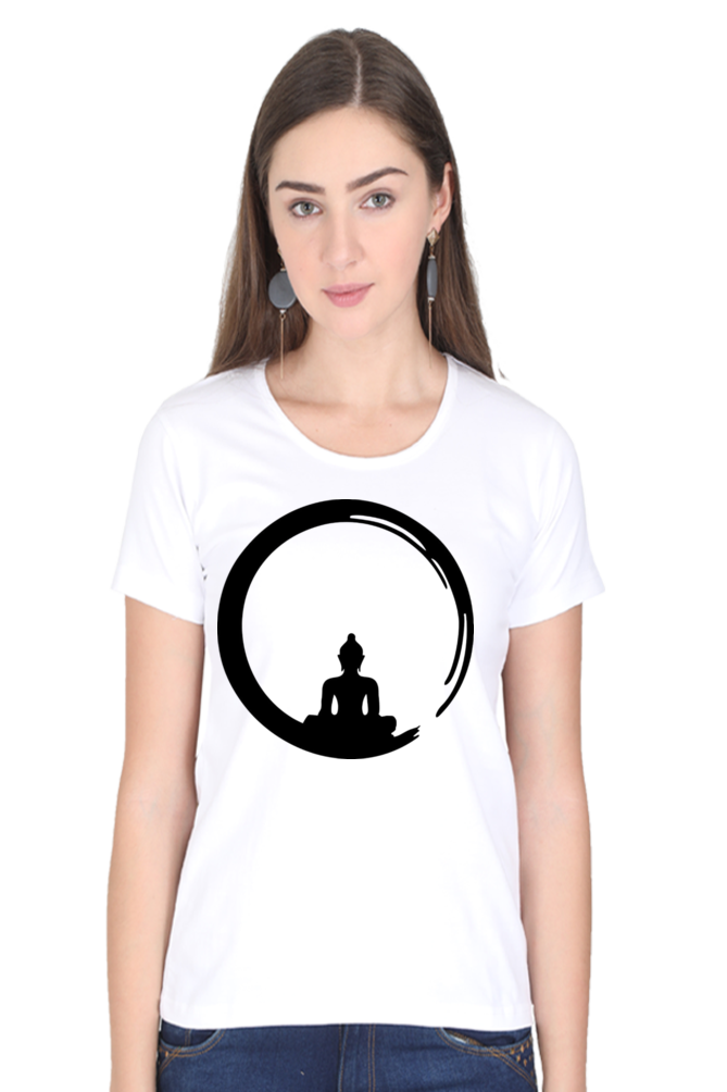 Ink Buddha Art Printed Half Sleeve T-Shirt