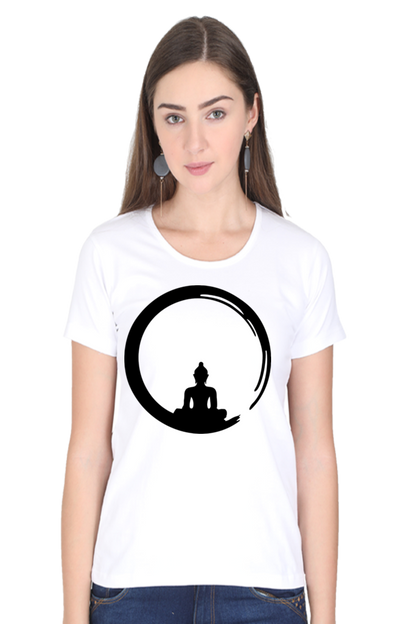 Ink Buddha Art Printed Half Sleeve T-Shirt