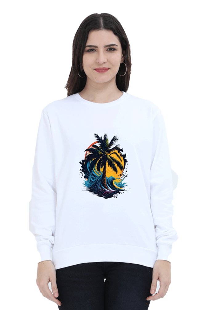 Beach Nature Art Printed Sweatshirt