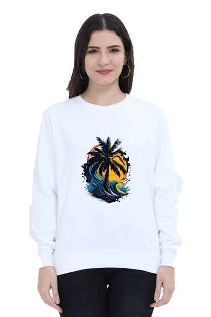 Beach Nature Art Printed Sweatshirt