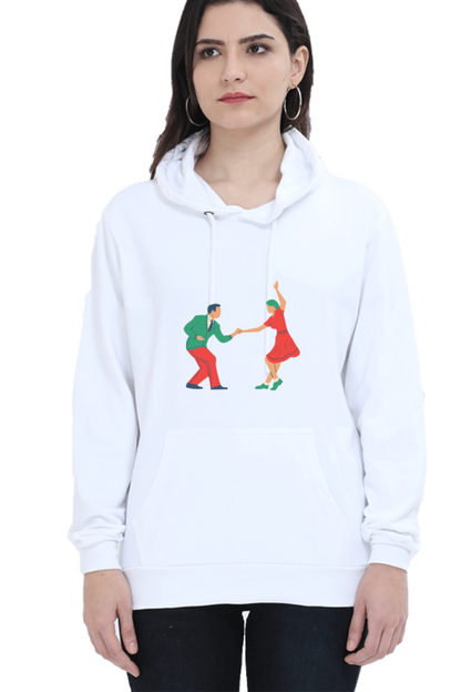 Dancing Couple Printed Hoodie Sweatshirt