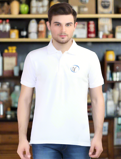 White Formal Polo T-Shirt