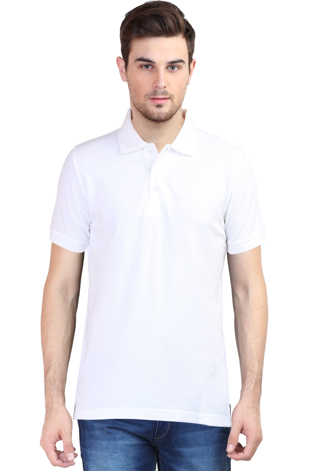 White Formal Polo T-Shirt