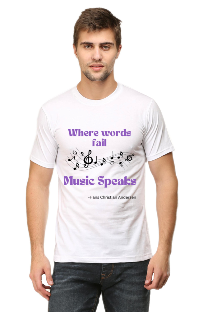 Melody Speaks Quote Printed T-Shirt