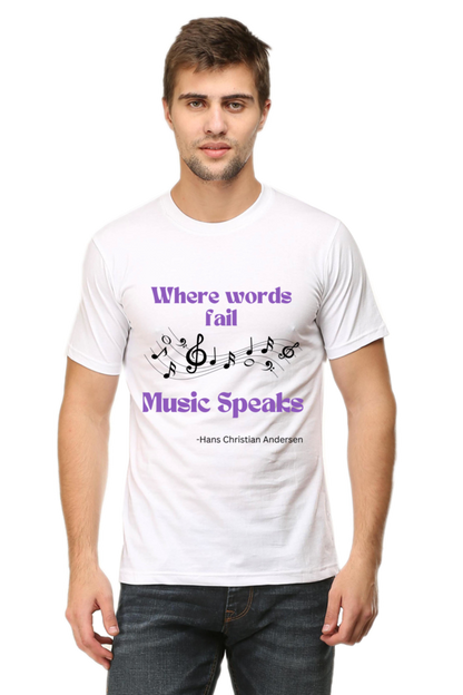 Melody Speaks Quote Printed T-Shirt