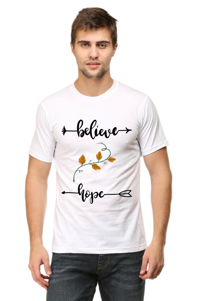 Believe & Hope Quote Printed T-Shirt