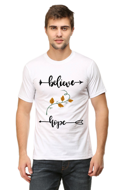 Believe & Hope Quote Printed T-Shirt