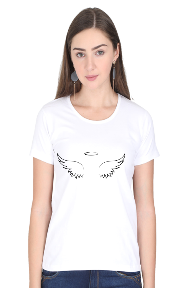 Celestial Wings Half Sleeve Printed T-shirt