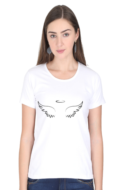 Celestial Wings Half Sleeve Printed T-shirt