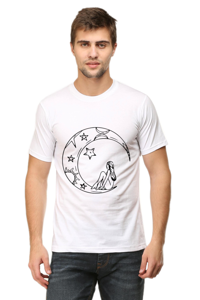 Half Moon Universe Printed T-Shirt