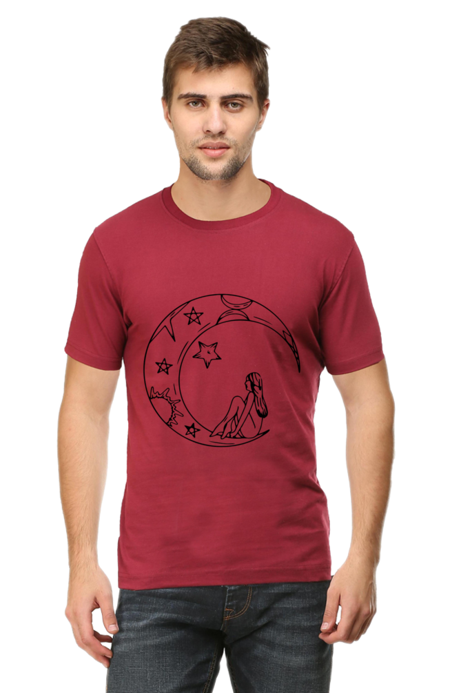 Half Moon Universe Printed T-Shirt