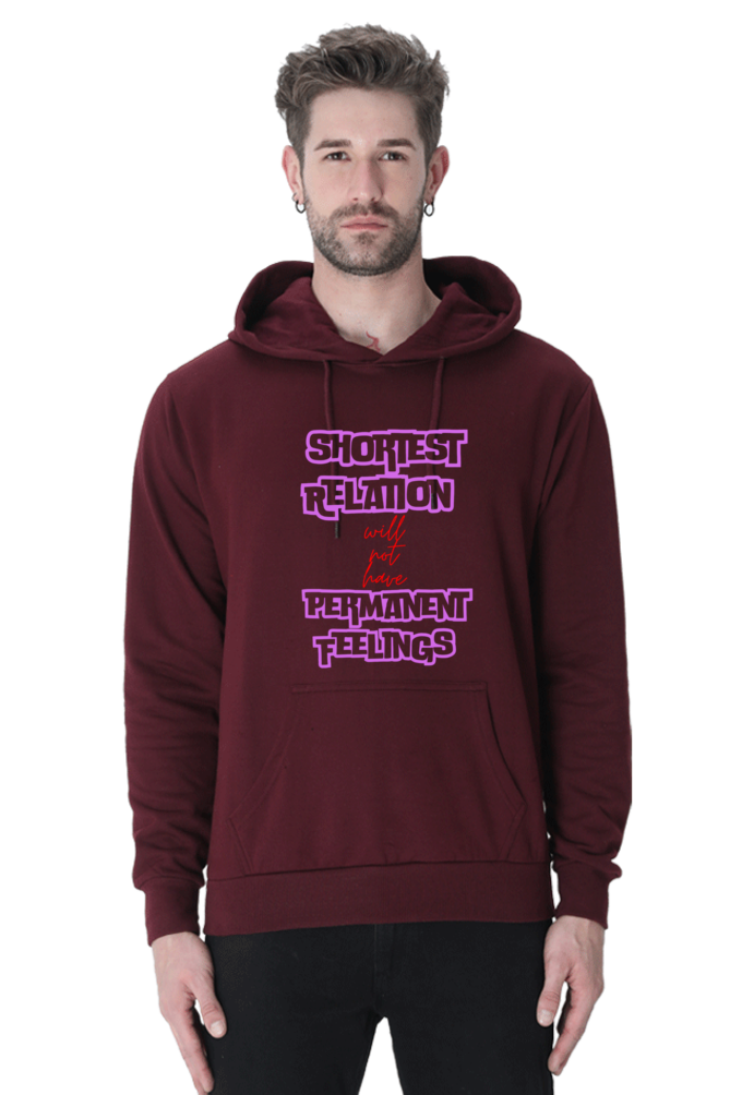 Relation Feeling Quote Printed Unisexual Hoodie Sweatshirt