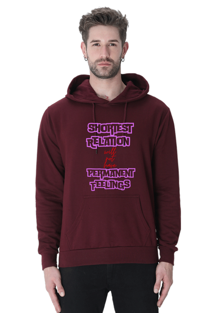 Relation Feeling Quote Printed Unisexual Hoodie Sweatshirt