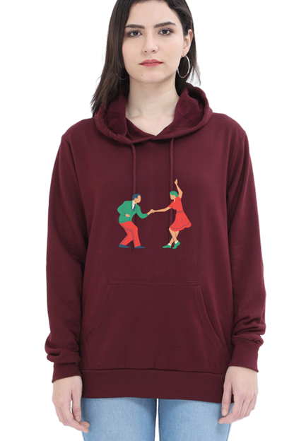 Dancing Couple Printed Hoodie Sweatshirt