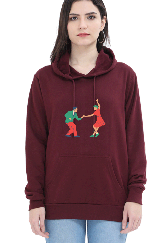 Dancing Couple Printed Hoodie Sweatshirt